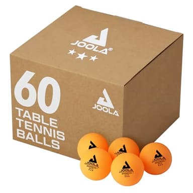 JOOLA Training 3 Star Table Tennis Balls 12, 60, or 120 Pack - 40+mm Regulation Bulk Ping Pong Balls for Competition and Recreational Play - Fun as a Cat Toy - Indoor and Outdoor Compatible