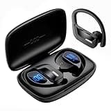 OCC Wireless Earbuds with Earhooks 80Hrs Bluetooth Headphones Over-Ear ENC Noise Canceling Mic Earphones IP7 Waterproof Headset for Sports,Fitness,Workouts and Running Black