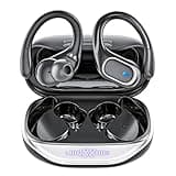 Wireless Earbuds Bluetooth Headphones 80Hrs Playtime Ear Buds IPX7 Waterproof Sports Earphones Wireless Charging Case Over-Ear Earhooks Headest Black