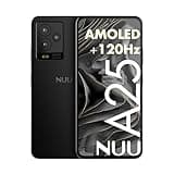 NUU A25 AMOLED 120Hz 6.7" Unlocked for T-Mobile, ATT, Cricket, Mint, Ultra, Metro, Gaming Phones, Octa-Core Helio G99, 4G/LTE Dual SIM, 6GB + 128GB 50MP Camera, Black, International Travel