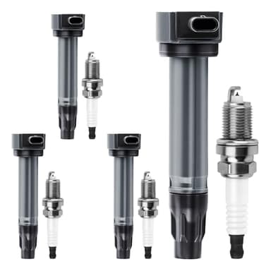 Ignition Coil Pack and Iridium Spark Plugs Set of 4 Compatible with Jeep Patriot/Compass 2007-2017 2.0L 2.4L & Dodge Journey 2009-2020/Caliber 2007-2012 & Chrysler 200 2011-2014 Replace OE# UF557+7098