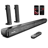 ULTIMEA 2.2ch Sound Bar for Smart TV, Peak Power 100W, 2-in-1 Detachable Sound Bar for TV, App, Bluetooth 5.3 TV Soundbar, 3 EQ Modes, BassMX Technology, HDMI-ARC/Opt/AUX, Apollo S40, 2025 Upgraded