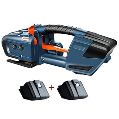 HIGHTOP Electric Strapping Machine JDC1316 for 1/2-5/8 Inch PP PET Strap Automatic Strapping Tool 2X4000mAh Battery Handheld Banding Tools for Plastic Packaging Strapping Tensioner Baler for Pallet