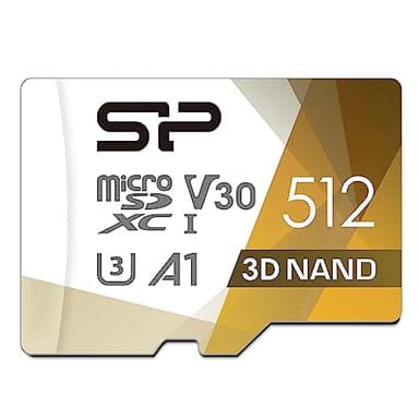 Silicon Power 512GB Micro SD Card U3 SDXC microsdxc High Speed MicroSD Memory Card with Adapter