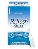 Refresh Classic Lubricant Eye Drops, Preservative-Free,0.01 Fl Oz Single-Use Containers, 50 Count, Pack of 1, Packaging May Vary