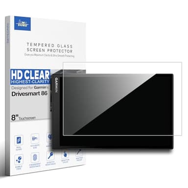 INNOSURE Updated Premium Tempered Glass Screen Protector for Garmin Drivesmart 86 GPS Navigator 8 Inch Touchscreen Anti Finger Print (HD Clear)