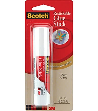 Scotch Repositionable Glue Stick 0.49 oz Acid Free and Non-Toxic (6314-CFT)