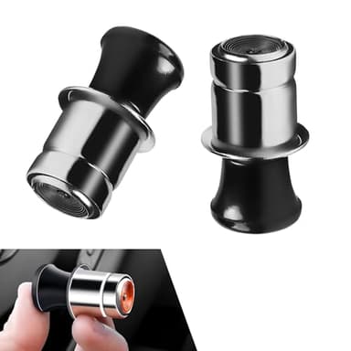 Yidcidu 2PCS Car Cigarette Lighter, 12V Pop-out Stainless Steel Quick Cigarette Ignition Tool, Flame-retardant Non-heating Car Lighter Socket, Universal for Most Vehicles (Multicolored)