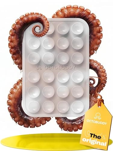 OCTOBUDDY Classic - Silicone Suction Phone Case Adhesive Mount - Hands-Free, Strong Grip Holder for Selfies & Videos - iPhone & Android Compatible - 2.25″ x 3.25″, Transparent