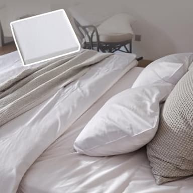 Vesta 100% Pima Cotton Duvet Cover, 400TC Artistic Line Striped, Breathable & Smooth, Oeko-TEX® Certified (Vanilla Weave, Full/Queen)