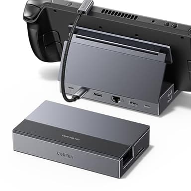 UGREEN Steam Deck Dock 9-in-1 USB C Docking Station Foldable Stand, 4K@60Hz HDMI, Gigabit Ethernet, PD 100W, 10Gbps USB A&C 3.2, TF/SD for Steam Deck, Rog Ally, ROG Xbox Ally, Legion Go
