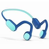 Mehomeli Kids Headphones, Bluetooth 5.2 Air Conduction Open Ear Headphones, 85dB Volume Limiting, Stereo Sound with Mic, IPX5 Waterproof, 20H Playtime, Perfect for School and Outdoor Activities-Blue