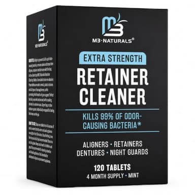 Retainer Cleaner Tablets, Denture Cleaner, Mint, 4 Month Supply by M3