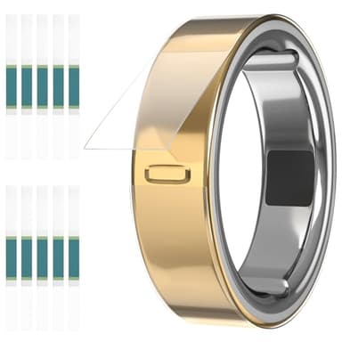 10 Pack Ultra Thin Transparent Protector for Oura Ring Gen 4/3, Invisible Clear Full-Cover Scratch-Resistant Film Wrap for Smart Rings Skin (Size 9/10/11)