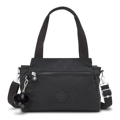 Kipling Womens Elysia Bag, Lightweight, Multi-compartment Magnetic Snap Pockets, Shoulder Crossbody Bag, Black Noir, 11.5 L X 9 H X 5 D US