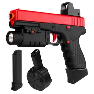 Gel Blaster Upgrade Version for X2 with Automatic FPS 100,with Goggles and Drum,for Ages 14 Years Old and up and Adults,for Outdoor Games,Red