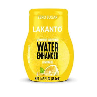 Lakanto Sugar Free Water Enhancer - Sweetened with Only Monk Fruit Sweetener, On the Go Liquid H2O Hydration, Zero Sugar, Naturally Flavored - Lemonade (1.67 fl oz - Pack of 1)