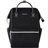 KROSER Laptop Backpack 17" Stylish Backpack Water Repellent College Casual Daypack with USB Port Travel Business Work Bag for Men/Women-Black