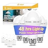 Neporal LITE Emergency Rechargeable Light Bulbs A19, Light Up to 48 hrs, Battery Operated Light Bulb, 5000K E26 LED Bulb, Emergency Lights for Home Power Failure