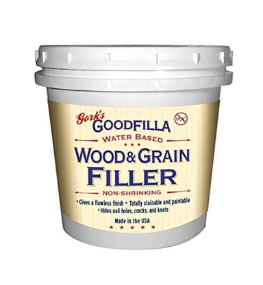 Water-Based Wood & Grain Filler (Trowel Ready) - Maple/Birch/Pine - 1 Quart by Goodfilla | Replace Every Filler & Putty | Repairs, Finishes & Patches | Paintable, Stainable, Sandable & Quick Drying