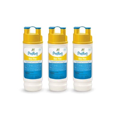 FROG Bac Pac Replacement Chlorine Cartridges for use with Pool FROG Model 5400 and 6100 Cyclers - Prefilled for Easy & Convenient Pool Sanitizing & Water Care - 3 Pack