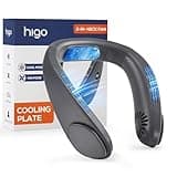 HIGO CoolMaster Pro Neck Fan, Neck Air Conditioner, 2-in-1 Cooling Neck Fan Portable Rechargeable, Wearable Personal Fan, 4400mAh Large Battery, Ergonomic Design, Space Gray