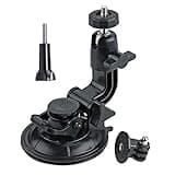 ASOCEA Action Camera Suction Cup Mount Windshield Camera Holder Tripod Adapter with 1/4" Screw Compatible with Gopro Hero 13 12 11 10 9/AKASO EK7000/Brave 4/Dragon Touch/DJI OSMO/Insta360 X3 x2
