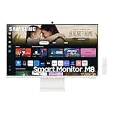 SAMSUNG 32-Inch M8 (M80D) Series 4K UHD Smart Monitor with Streaming TV, Speakers, HDR10+, AI Upscaling, USB-C, Ergonomic Stand, SlimFit Camera, Gaming Hub, LS32DM801UNXZA, 2024