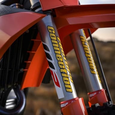Factory Connection WP Clear Fork Stickers Suspension Decals Set Left and Right (9x6.5) (FC-WP-CLR-Set)