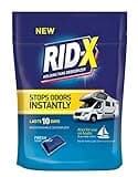 Rid-x Holding Tank Deodorizer Pacs, Septic Tank Treatment for Rv, Boats, & Portable Toilets, Fresh Scent, 8 Count