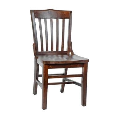 Flash Furniture Hercules Series School House Back Mahogany Wood Dining Chair, Traditional Elegant Wood Restaurant Chair, Walnut Wood