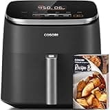 COSORI Air Fryer 9-in-1, Compact & Large 6-Qt, Fast Turbo Modes, 90°–450°F Even Results With Precise Temperature Control, Up to 95% Less Oil*, Roast, Bake, Dry, Reheat, Frozen, Broil, Proof, Grey