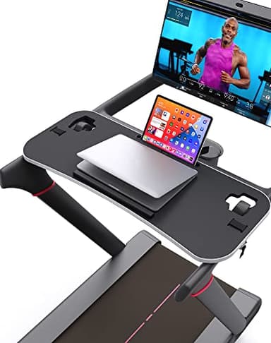 New Tread Laptop Tray, Treadmill Desk Tray, Upgrade 36" Treadmill Tray Compatible with The New Peloton Tread, Ergonomic Tread Tray for Laptop, Easy Mount Exercise Workstation with Protective Strip