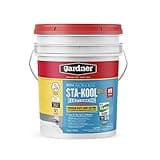 Gardner-Gibson Sta-Kool 15-Year Turbo-Dri Elastomeric Roof Coating, White, 5 Gal., Flexible White Acrylic Roof Coating, Reflective Finish Keeps Roof Cool, Great for RV