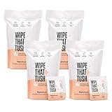 MightyGood. Wipe That Tush On-The-Go Flushable Wet Wipes - 4 Pack, 120 Wipes - Individually Wrapped Extra-Large Wipes with Aloe - Hypoallergenic & Unscented - Septic and Sewer Safe