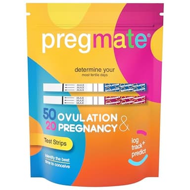 Pregmate 50 Ovulation and 20 Pregnancy Test Strips Predictor Kit