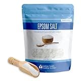 Epsom Salt 5 Lbs Bulk Bag USP Grade Multipurpose Unscented in BPA Free Pouch with Easy Press Lock Seal Plus Bamboo Scoop