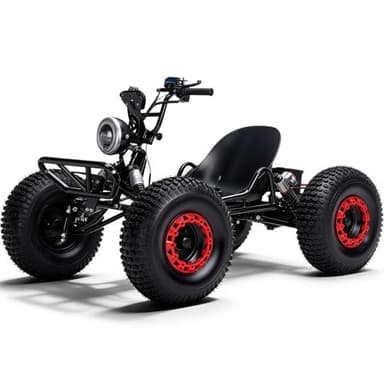 1500W Electric Go Kart for Adults & Kids, 30MPH Motor Off Road Go Kart, 330LBS Capacity Off Road Adventure Vehicle with 8" All-Terrain Tires & Front LED for Outdoor Drives, Rough Trails 10.4Ah/15+Mile