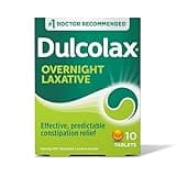 Dulcolax Stimulant Laxative Tablets, Predictable & Effective Constipation Relief, Relieves Straining & Bloating, Bisacodyl 5 mg, 10 Count