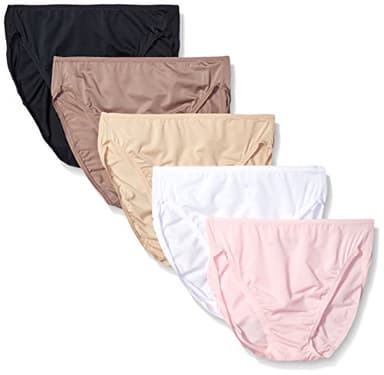Fruit of the Loom Women's 5 Pack Microfiber Hi-Cut Panties, Assorted, 10