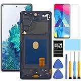 ZTOOYO AMOLED For Samsung Galaxy S20 FE 5G Screen Replacement Kit - LCD Display Touch Screen Digitizer - SM-G781U1/DS G781A G781W G781V - 6.5 inch (Black With Frame)