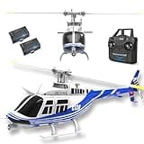 C138 206 Remote Controlled Helicopter Aircraft Plane Drone RC Heli Single Rotor No Ailerons 6CH 6-Axis Gyroscope Altitude Hovering W/Optical Flow Localization 2Battery for Adults Beginners (Blue ）