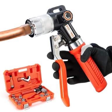 Purseter HVAC Hydraulic SWAGING Tool kit for Copper Tubing Expanding with 3/8,1/2,5/8,3/4,7/8,1,1-1/8 Inch