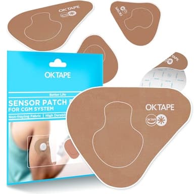 OK TAPE CGM Sensor Patches Compatible with Medtronic Guardian(15 pcs),Waterproof & Sweatproof Sensor Covers for 14 Days,Thin,Long Last Adhesive Patches