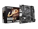 GIGABYTE B550M K Motherboard, Supports AMD AM4 Ryzen 5000 Processors, Micro-ATX, DDR4, Dual M.2, SATA 6Gb/s, Realtek GbE LAN, PCIe 4.0