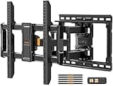 Perlegear UL-Listed Full Motion TV Wall Mount for 40–86 Inch Flat Curved TVs up to 132 lbs, 12″/16″ Wood Studs, TV Mount Bracket with Tool-Free Tilt, Swivel, Extension, Max VESA 600 x 400mm, PGLF15