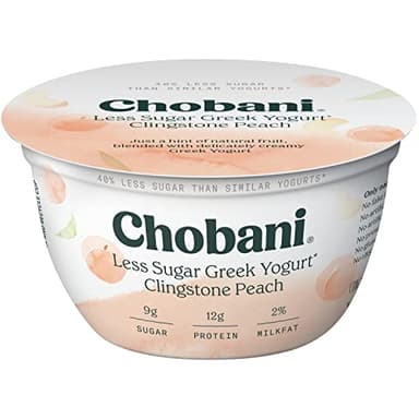 Chobani® Less Sugar Low-Fat Greek Yogurt Clingstone Peach 5.3oz