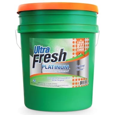 Ultra Fresh Liquid Laundry Detergent Washing Soap, 3X Platinum, 5 Gal, Original Green - Household Cleaning Supplies and Accessories for Clothing and Fabric Items