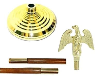 WINDSTRONG Indoor Flagpole Kit Parade Set with Eagle, 7ft Oak Pole and Tassel No Flag Included