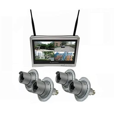 ZEUS CCTV Security Floodlight Surveillance Camera All-in-One Kit with 8CH NVR System + 4 Twist in Flood Light Cameras Complete Install Kit (Proudly Assembled in The USA)